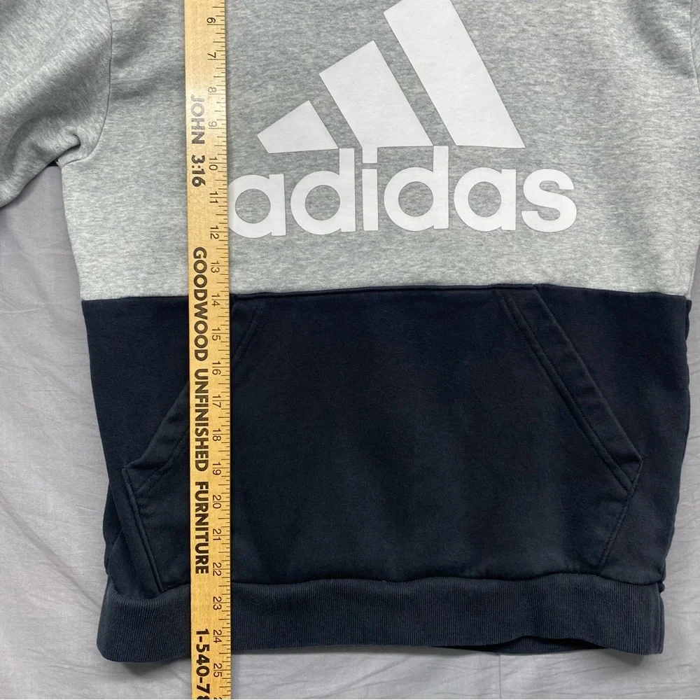 Adidas Hoodie With Pocket Black‎ White Gray Size | L